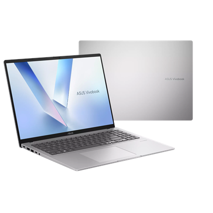 Asus Vivobook 16 M1607KA-MB150W Cool Silver - 16" IPS, 60Hz, WUXGA (1920×1200), Matte - AMD Ryzen AI 5 330 - 16GB DDR5 - 512GB SSD - AMD Radeon Graphi...