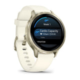Garmin Venu 4 Smart Watch 41mm Moon Gold with Bone Silicone Band