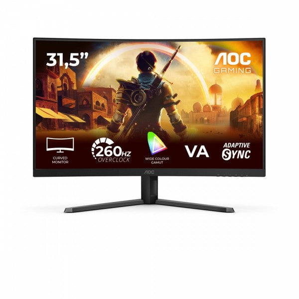 AOC C32G42ZE - 31.5 " - VA - FHD - 16:9 - 260 Hz - 4 ms - 1920 x 1080 pixels - 300 cd/m² - HDMI ports quantity 1 - Black