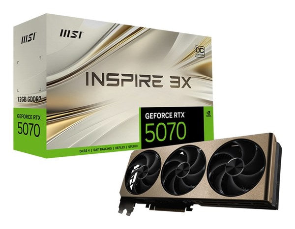 MSI GeForce RTX 5070 12G INSPIRE 3X OC 12GB GDDR7 Graphics Card