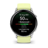 Garmin Venu 4 Smartwatch 45mm Silver with Lemon Silicone Band