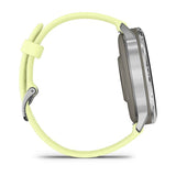 Garmin Venu 4 Smartwatch 45mm Silver with Lemon Silicone Band