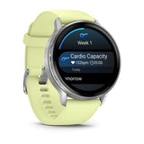 Garmin Venu 4 Smartwatch 45mm Silver with Lemon Silicone Band