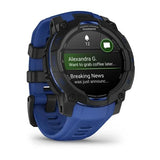 Instinct 3 – 45mm AMOLED GPS Smartwatch with Bolt Blue/Black Silicone Band