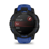 Instinct 3 – 45mm AMOLED GPS Smartwatch with Bolt Blue/Black Silicone Band