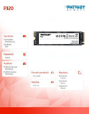 PATRIOT P320 256GB M.2 PCIe NVMe SSD