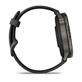 Garmin Venu 4 GPS Smartwatch, 45mm, Slate with Black Silicone Strap