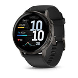 Garmin Venu 4 GPS Smartwatch, 45mm, Slate with Black Silicone Strap