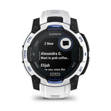 Instinct 3 - 45 mm Solar Whitestone and bolt blue silicone band
