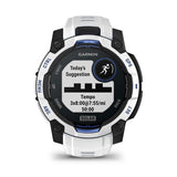 Instinct 3 - 45 mm Solar Whitestone and bolt blue silicone band