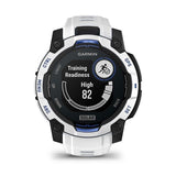 Instinct 3 - 45 mm Solar Whitestone and bolt blue silicone band