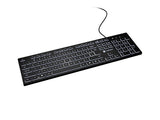 Natec Herring Glow Wired Keyboard - US Layout, Black