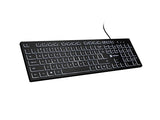 Natec Herring Glow Wired Keyboard - US Layout, Black