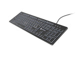 Natec Herring Glow Wired Keyboard - US Layout, Black