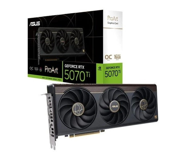 Graphics Card-ASUS-NVIDIA-GeForce RTX 5070 Ti-16 GB-GDDR7-256 bit-PCI Express 5.0-Active-PROART-RTX5070TI-O16G