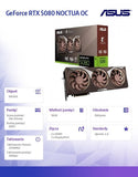 ASUS NVIDIA GeForce RTX 5080 16GB GDDR7 Graphics Card - RTX5080-O16G-NOCTUA