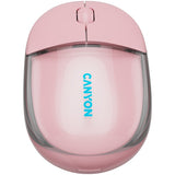 CANYON OnClick 24 BT/Wireless Mouse - Transparent/Pink