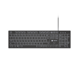 Natec Herring Glow Wired Keyboard - US Layout, Black