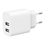 Gembird TA-UC-2A12-01 Universal AC Wall Charger for Smartphones, Smartwatches, and Tablets - White