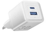 Vention 30W GaN Charger - 1x USB-A, 1x USB-C (White)
