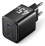Vention 45W PD GaN Charger - 2x USB-C (Black)