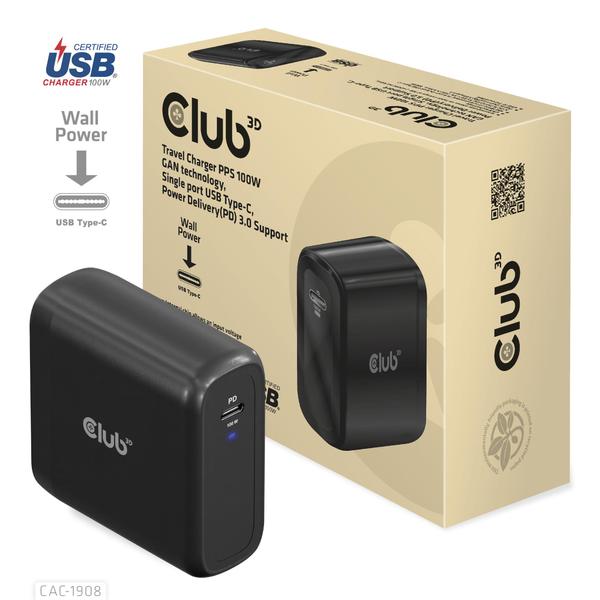 CLUB3D MOBILE Travel Charger USB-C 100W (CAC-1908EU)