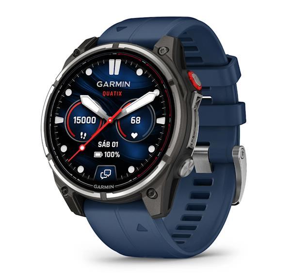 Garmin quatix 8 Pro Smartwatch, 47mm, AMOLED Marine GPS, Blue