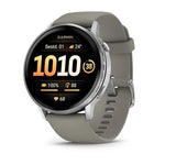 Garmin Venu 4 Smartwatch 45mm Silver with Silver Gray Silicone Band