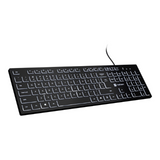 Natec Herring Glow Wired Keyboard - US Layout, Black