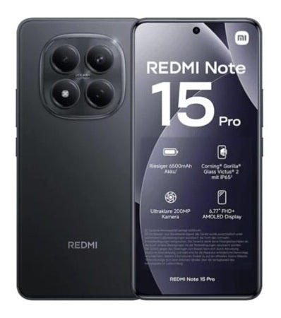 Xiaomi Redmi Note 15 Pro 5G 12GB RAM 512GB Storage - Midnight Black