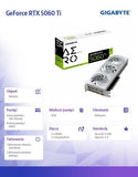 GIGABYTE GeForce RTX 5060 Ti AERO OC 8GB GDDR7 Graphics Card