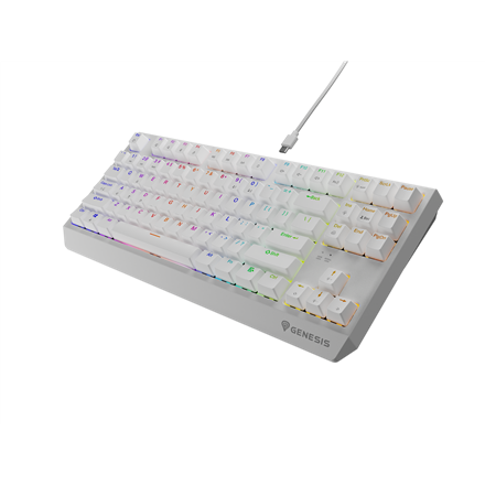 Genesis THOR 230 Mechanical Gaming Keyboard - Wired - Outemu Brown - White