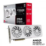 ASUS AMD Radeon RX 9070 XT Graphics Card - 16GB GDDR6 - PCIe 5.0 - PRIME-RX9070XT-O16G-WH