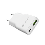 Natec Ribera GaN Slim 20W USB Charger - 1x USB-A, 1x USB-C (NUC-2376)