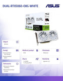 ASUS GeForce RTX 5060 DUAL OC 8GB GDDR7 White Graphics Card