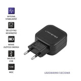 QOLTEC 50180 USB AC Adapter 12W 5V 2.24A