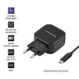 QOLTEC 50188 AC Adapter - 17W, 5V, 3.4A with 2xUSB & USB-C