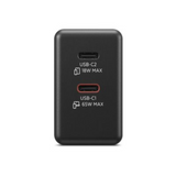 LENOVO 65W Dual USB-C GaN Power Adapter - Black