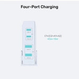 Unitek P1228ABK01-EU 70W GaN Network Charger - 2x USB-C, 2x USB-A
