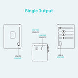 Unitek 65W Universal Travel Adapter - 1xUSB-A, 3xUSB-C, 1xAC (P1122ABK01)