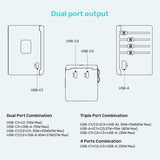 Unitek 65W Universal Travel Adapter - 1xUSB-A, 3xUSB-C, 1xAC (P1122ABK01)