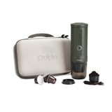 OUTIN Nano Espresso Machine, model OTEM-01, color Crimson Red