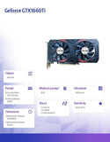 Graphics card Geforce GTX1660Ti 6GB GDDR6