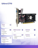 Geforce GT710 4GB DDR3 64Bit DVI HDMI VGA Low Profile V3 Graphics Card