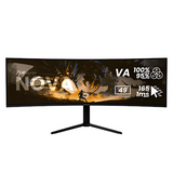 Arozzi Nova - 49 " - VA - 32:9 - 165 Hz - 4 ms - 5120 x 1440 pixels - 350 cd/m² - HDMI ports quantity 2 - Black