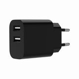 GEMBIRD 2-Port Universal USB Wall Charger 2.4A - Black