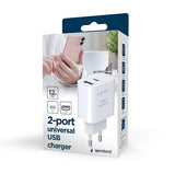 Gembird Universal USB Charger - TA-UC-2AC12-01 - USB-A + USB-C