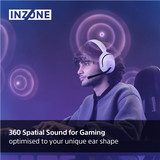 INZONE H5 Wireless Over-Ear Gaming Headset - White