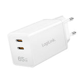 Dual 65W Dual USB-C Wall Charger - White