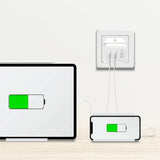 Dual 65W Dual USB-C Wall Charger - White